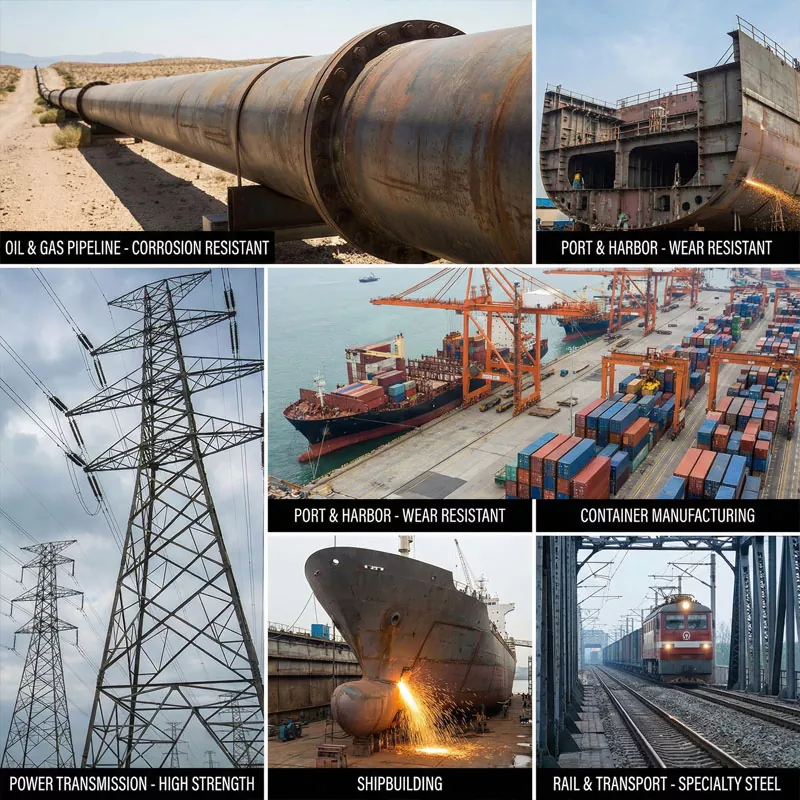 Ang aplikasyon ng mga plate na bakal sa larangan ng enerhiya at transportasyon